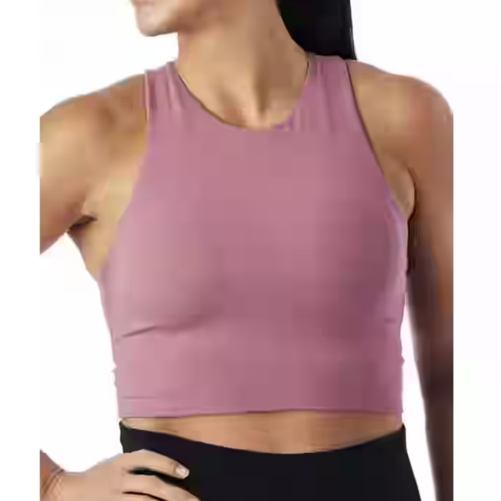 Avia Dusty Pink Sport Bra Padded Sz.M Double Layer Racer Back A-C Training Bra